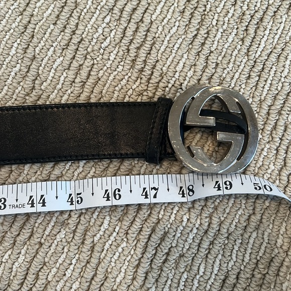 Authentic Men’s Gucci Signature Black Leather Belt - Picture 2 of 7